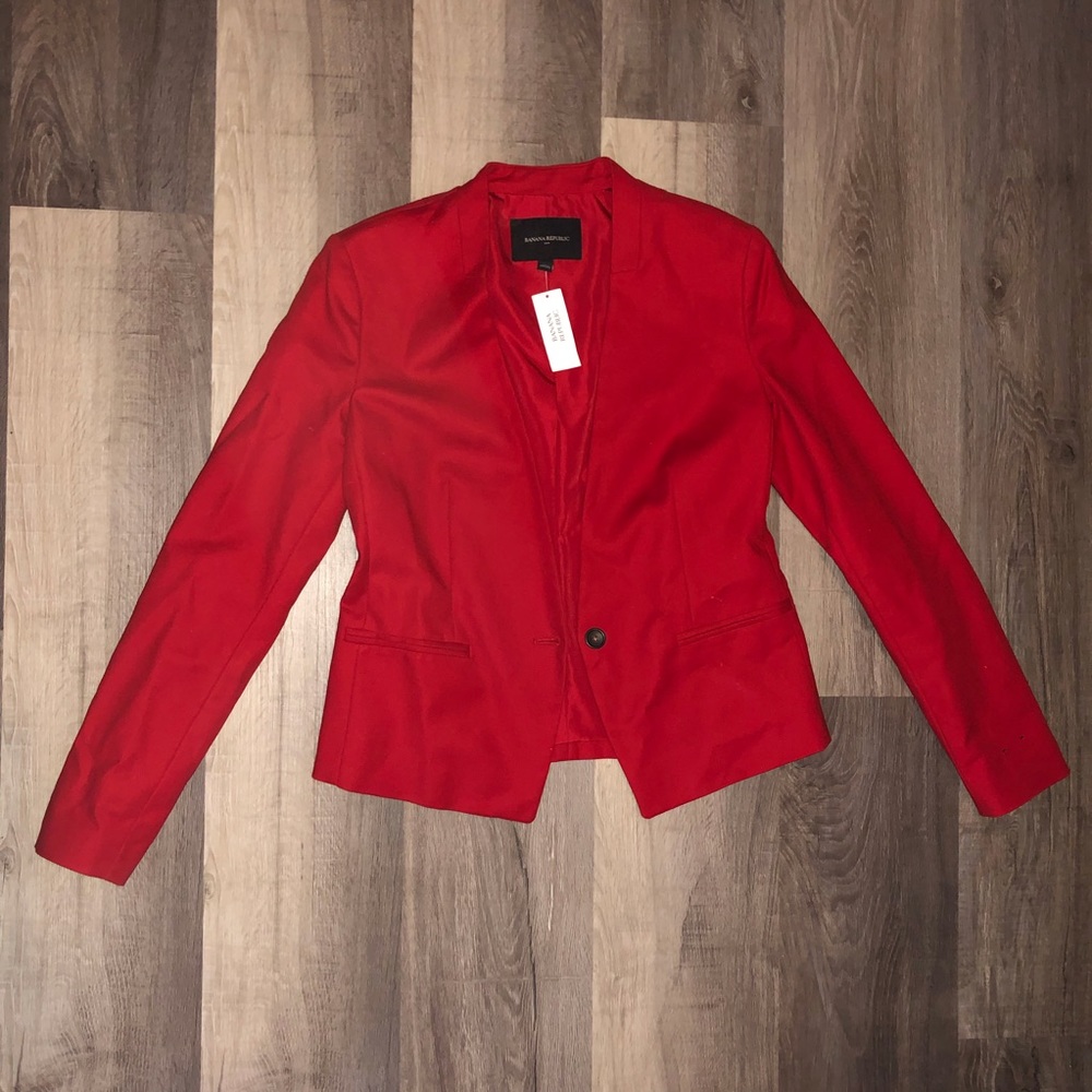 Banana Republic Red Blazer